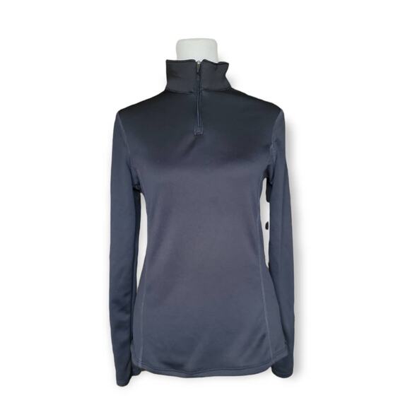 Spyder Quarter Zip Lightweight Fleece Long Sleeve Pullover Top Size Small Black‎ - Picture 1 of 12